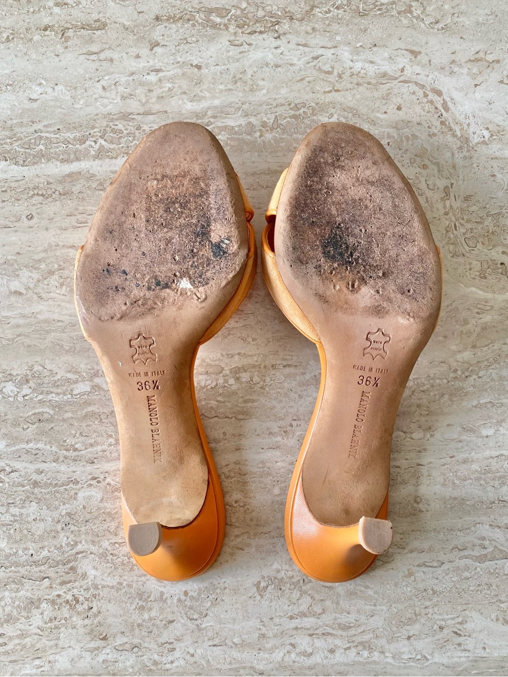Vintage Manolo Blahnik Twist Strap Sandal Heels - Picture 10 of 10